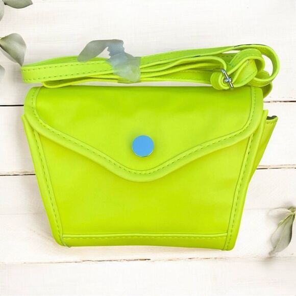 NWT NEW MONDANI NEW YORK XHILARATION BRIGHT YELLOW SHOULDER/BELT BAG PURSE - Picture 3 of 11